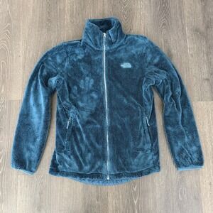 The North Face Womens Osito Jacket Blue Size Medium Full‎ Zip Soft Cozy Gorpcore